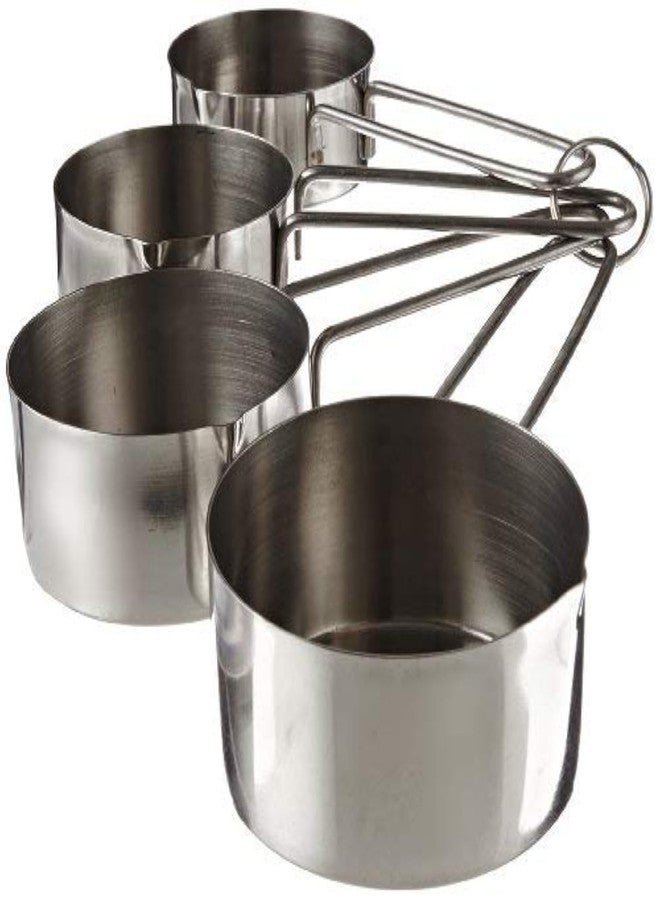 Dynore Set of 4 Measuring Cup with Wire Handle (Stainless Steel) - Image 1